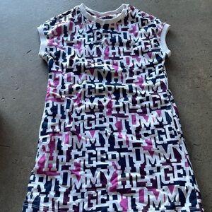 Tommy Hilfiger T -Shirt Dress Women’s Size S Logo Multi